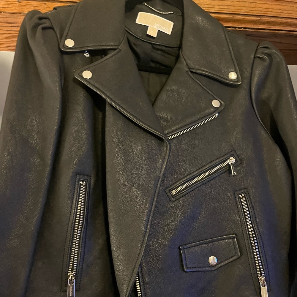 Black Leather Moto Jacket